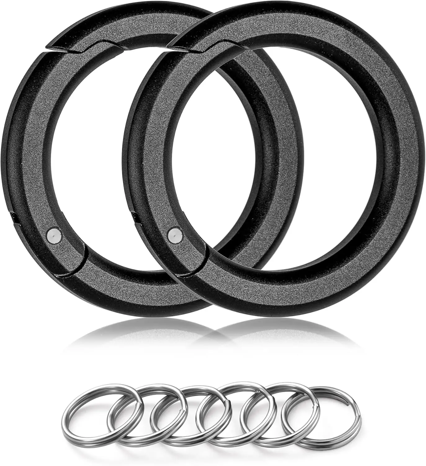 

TIMULTI Multi-Use Carabiner Clips, Small Caribeener Clips with Key Rings, Spring Snap Hook Key Chain Clip for Home Car Keys