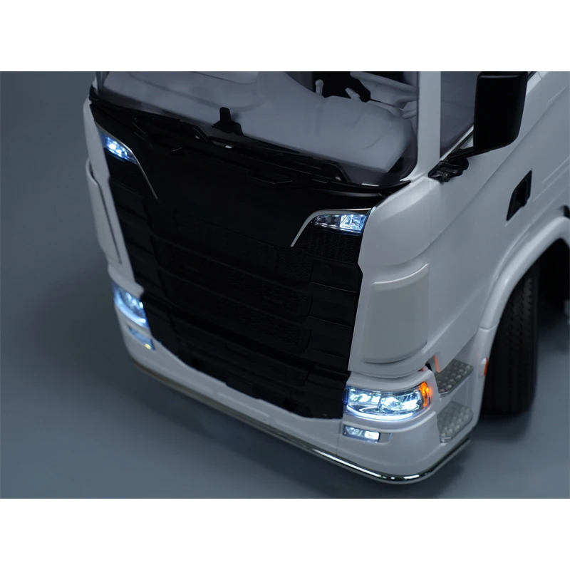 2 szt. Model 770S z tworzywa sztucznego z przedni Spoiler i bocznym kapturkiem do 1/14 Tamiya zdalnie sterowana ciężarówka wywrotka SCANIA 770S 56368