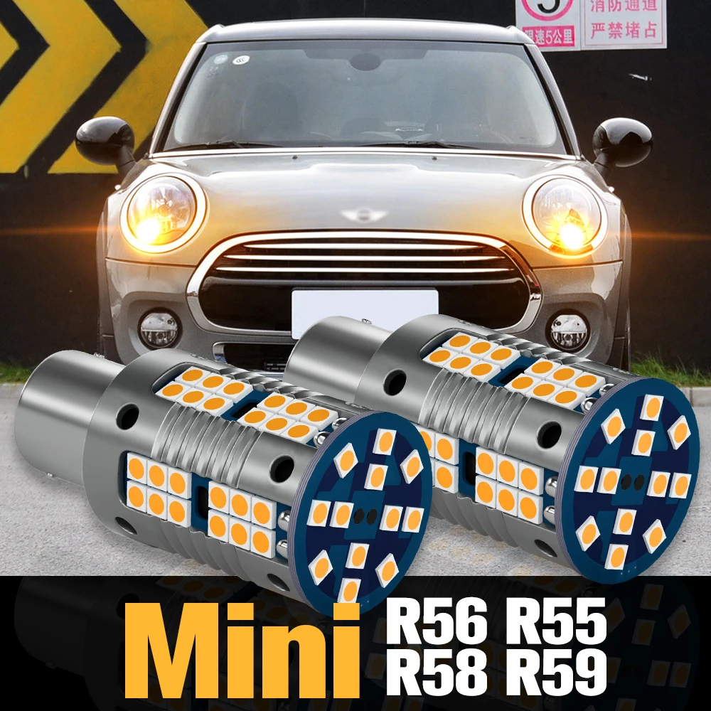 

2pcs Canbus LED Turn Signal Light Lamp Accessories For Mini Cooper R56 Clubman R55 R58 Roadster R59 2006 2007 2008 2009 2010