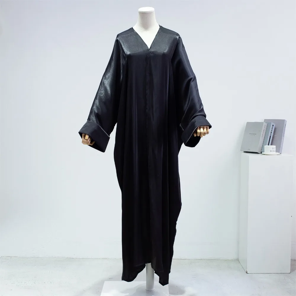 Musulmano Fuori Abaya caftano Smocking Manica di Preghiera di Un pezzo Donne Jilbabs Cardigan Cappotto Abbigliamento islamico Dubai Abito saudita