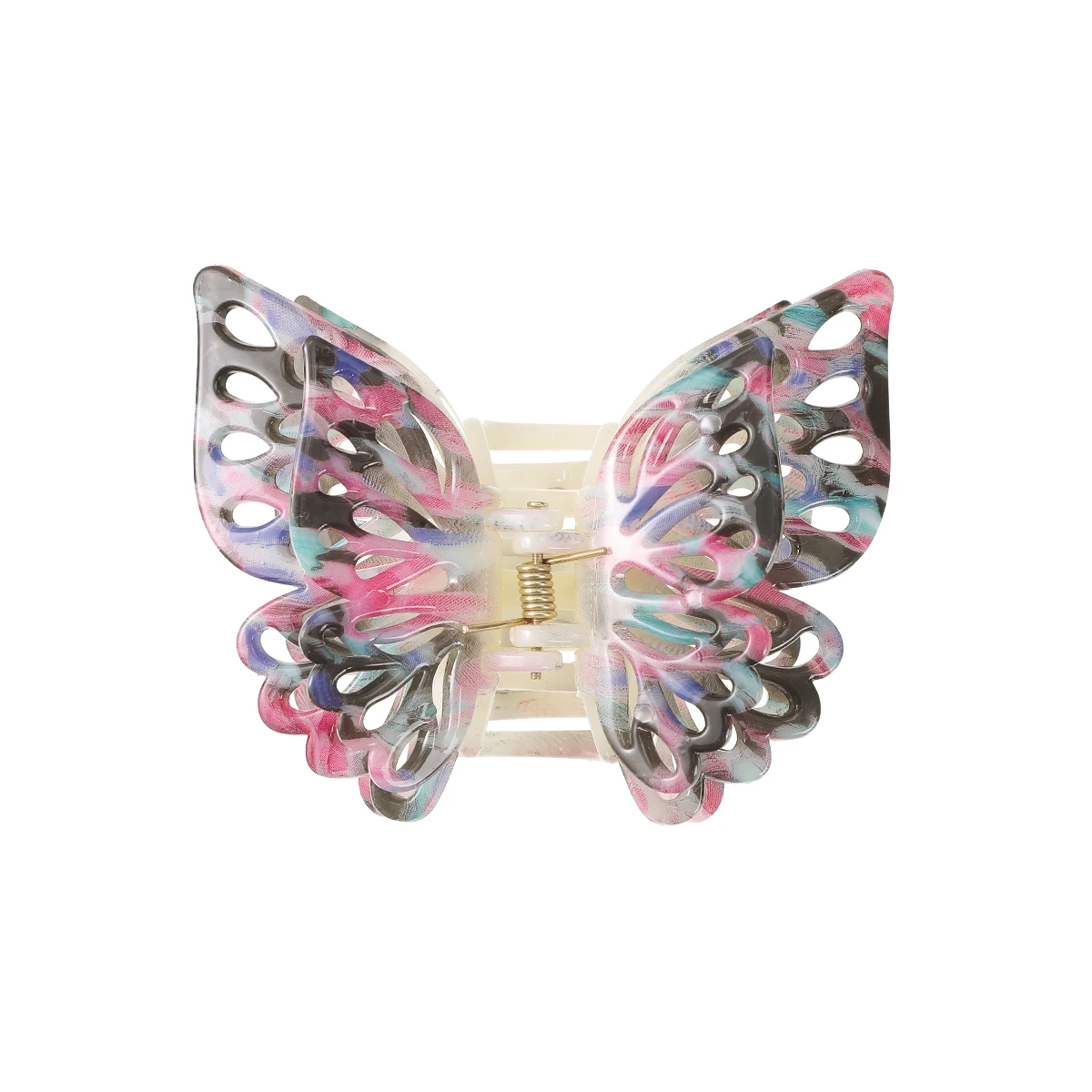 Women Hairpin Clip Gradient Tie-Dye Acetate Hair Claw Hollow Butterfly Hairpin Hair Clip Girls Hair Accessories