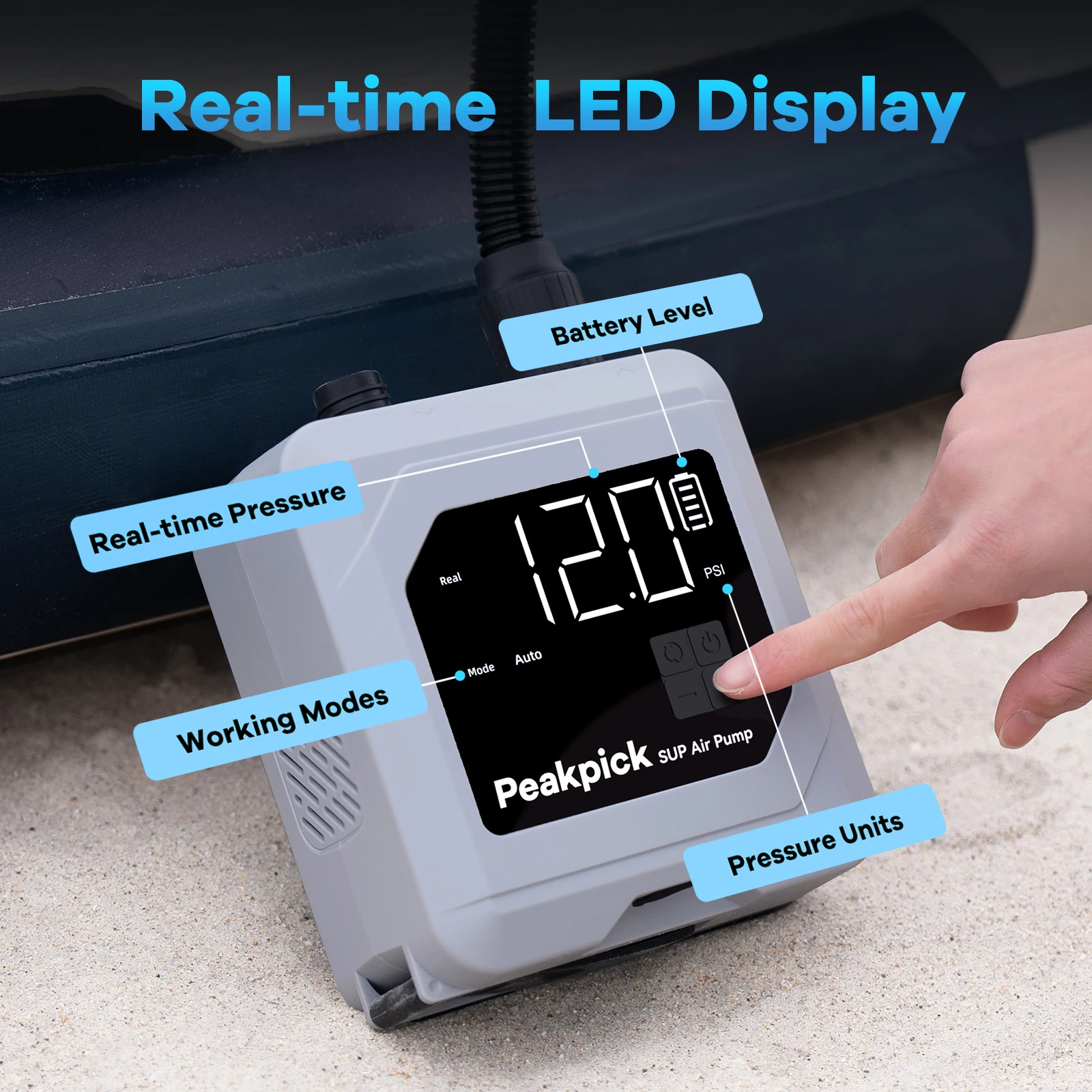 Rechargeable Electric Air Pump for Tent Camping 20PSI