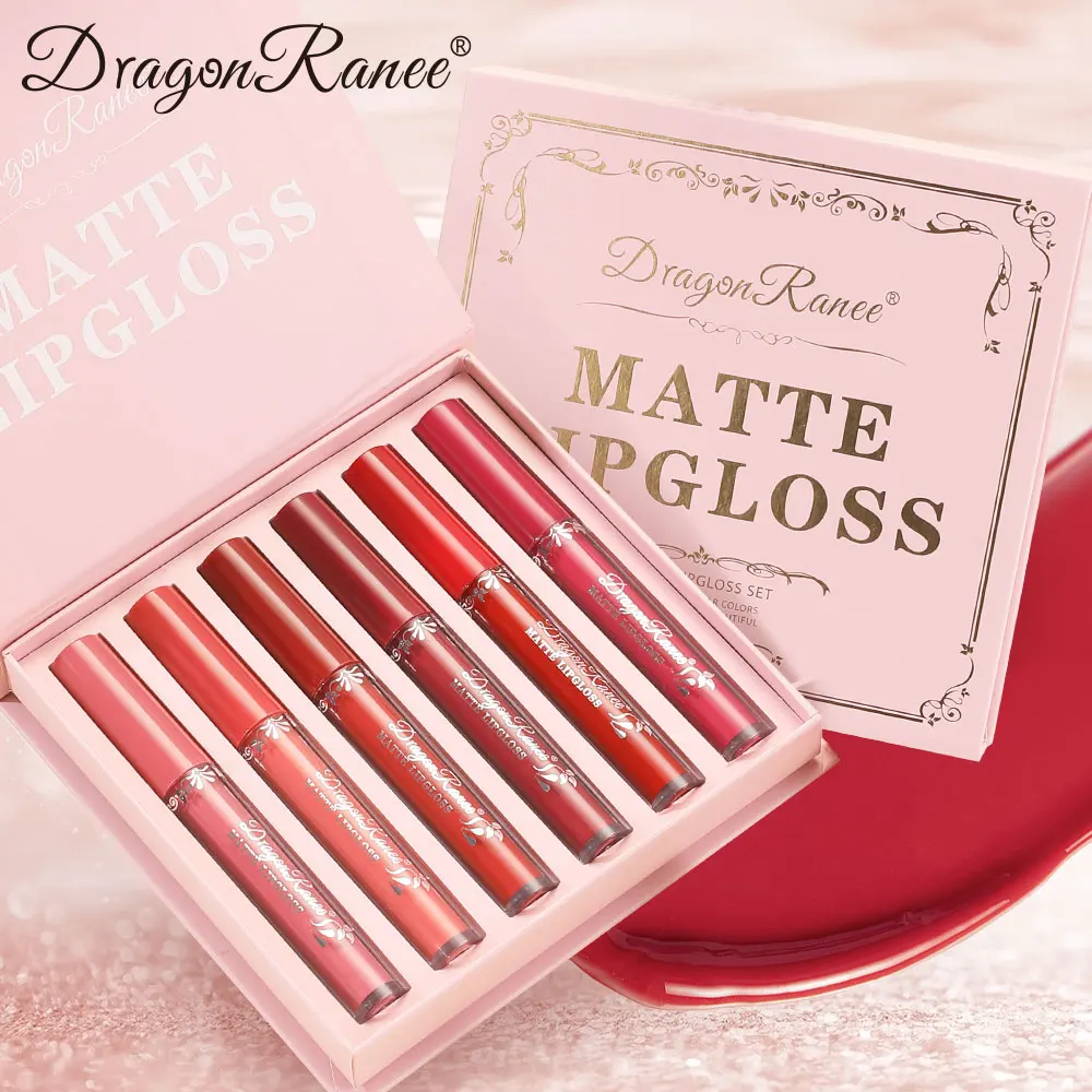 MLSMILE 6 Color Non-Sticky Lip Gloss with Matte and Frosted Finish for Lipstick Application 2025 New Cosmetics Gift