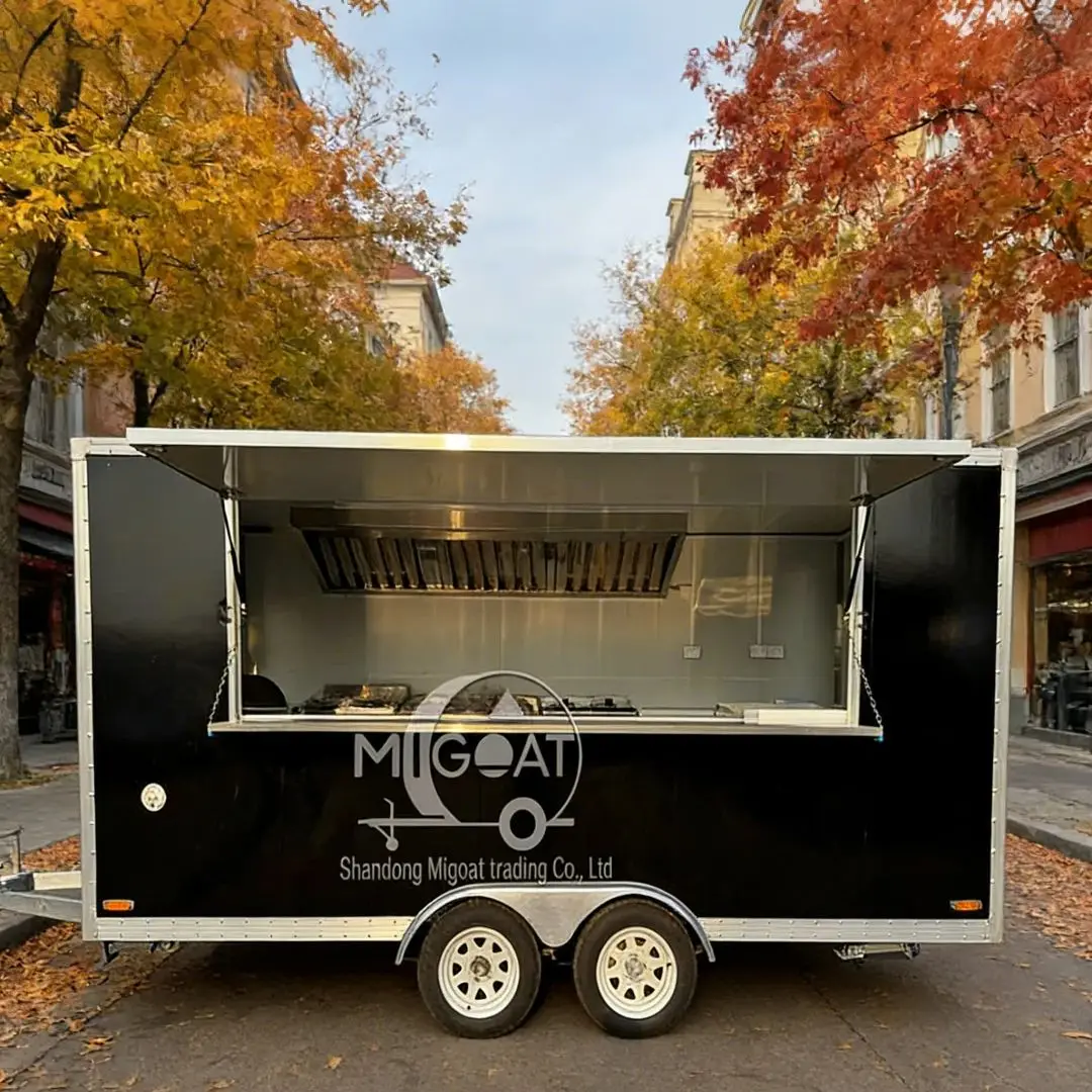 Customizable Portable Mobile Food Trailer for Coffee Burgers Ice Cream - Ideal for Startup Food Business Projects