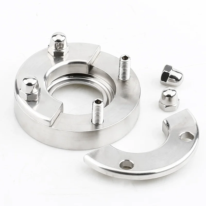 304/316 stainless steel sterile flange connector, pharmaceutical equipment accessory outer diameter 38mm