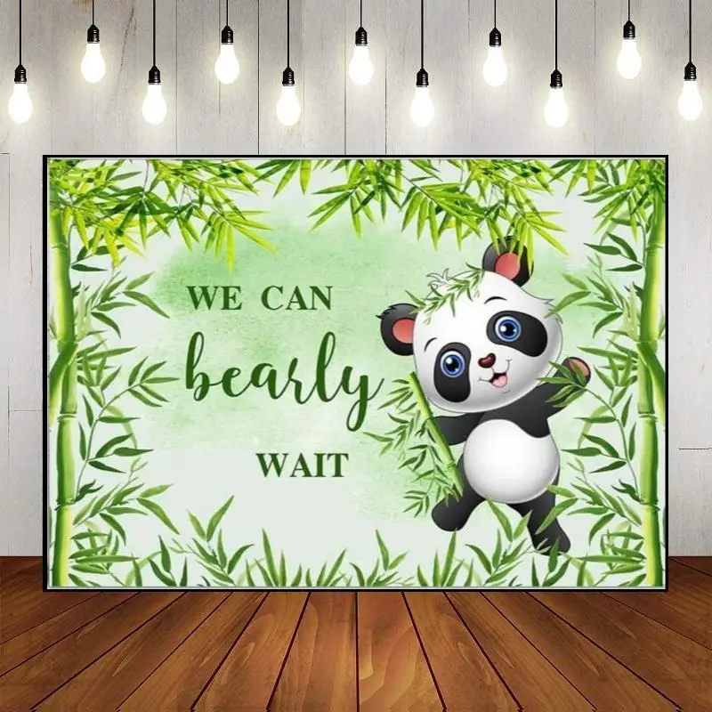 Bamboo Panda Party Backdrop Background Photo Decoration Birthday Photography Custom Happy Newborn Props Backdrops Cartoon Cute