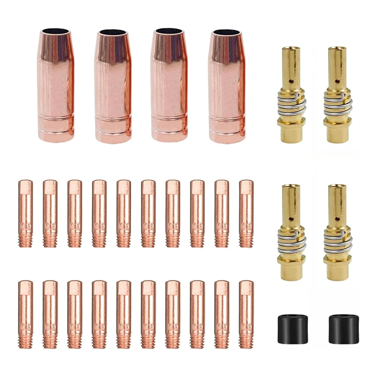 Mig 30-Pack MB15 15AK Welding Accessory Kit, Welding Contact Tips 0.035inch,Gas Nozzle/Contact Tip