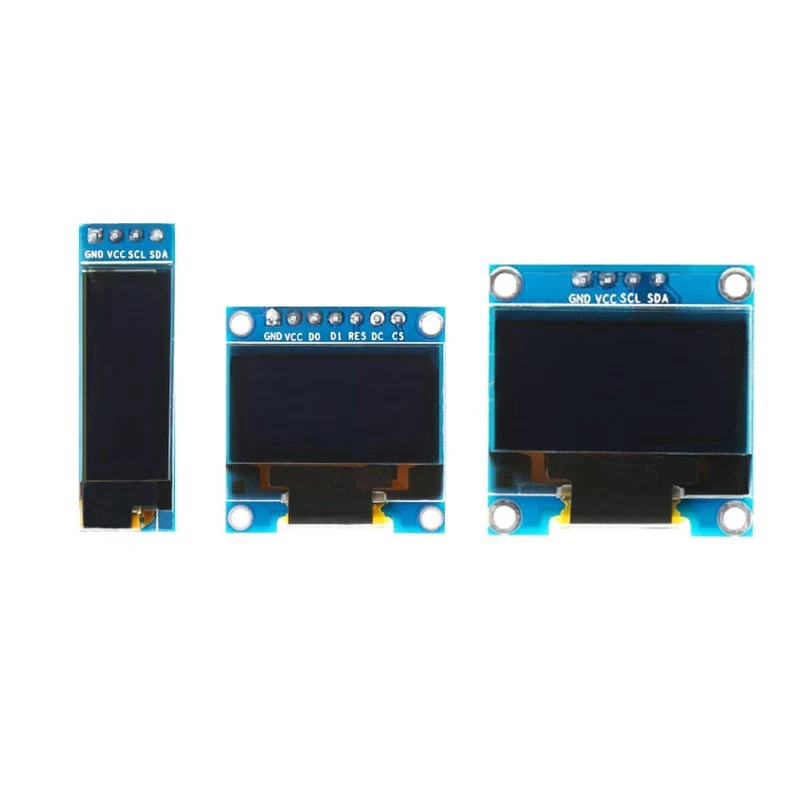 Layar OLED 0.91/0.96/1.3 Inci Modul LCD IIC/SPI Layar Seri LCD Putih/Biru/Kuning dan Biru