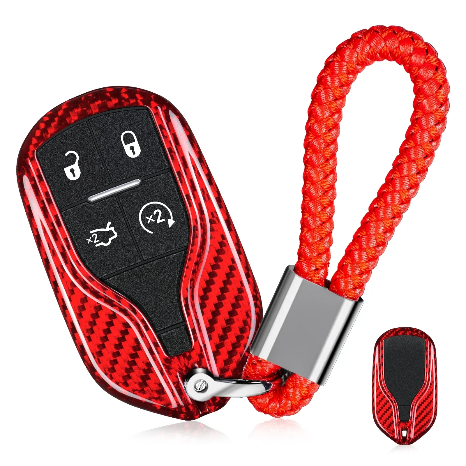 Carbon Fiber Key Fob Cover Protector Shell For Maserati Quattroporte Ghibli 2017-2024 Levante GranCabrio Smart Key Accessories