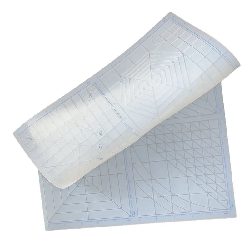 Multi Purpose 3D Printing Pen Template Soft Silicone Mat 3D Drawing Templates Copy Board With Finger Stalls