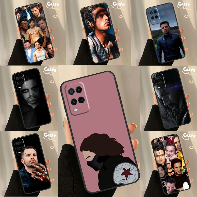 Sebastian Stan Collage Bucky Barnes For OPPO A57s A54s A53s A16 A76 A96 A74 A94 A5 A9 A31 A52 A72 A93 A15 A17 A57 A77 A78 Case