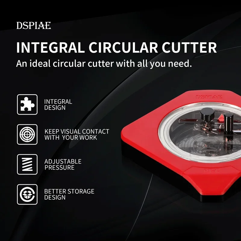 New DSPIAE PT-C Integral Circular Cutter for 1-50mm Circle with one 45° Blade Model Assembly Building Kit DIY Hobby Tools