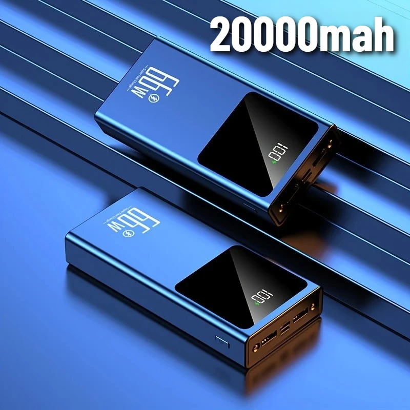 باور بانك 20000 مللي أمبير في الساعة 66 وات شاحن بطارية شحن سريع للغاية لهاتف آيفون 15 وسامسونج باور بانك حزمة بطارية خارجية محمولة #1