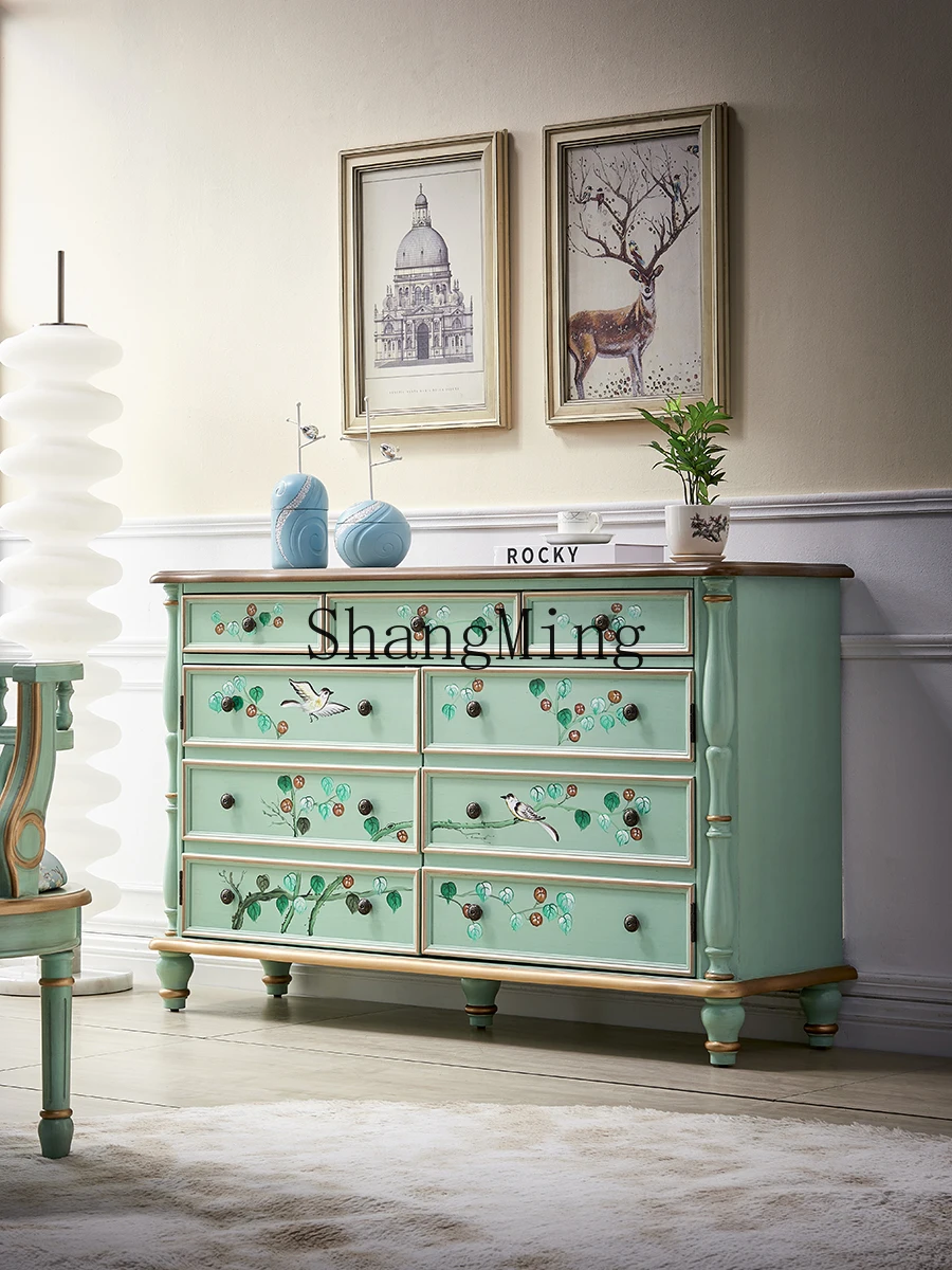 

ZYY painted modern simple living room entrance hall cabinet light luxury storage side cabinet against the wall tea cabinet