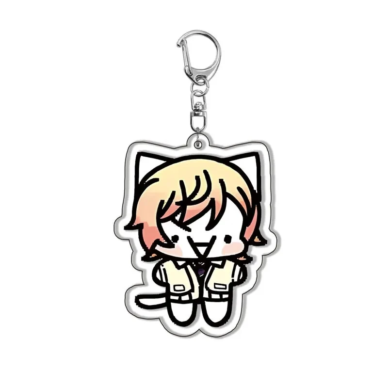 Adorable Silly Cats Keychain for Bag Accessories Rui Tsukasa Akito Bag VIRTUAL SINGER Boys Key Chain Keyrings Fans Gifts