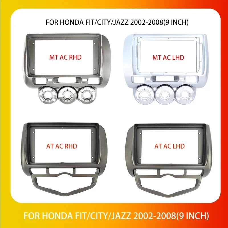 

Для Honda Jazz City RHD LHD 2002-2007 9-дюймовый автомобильный радиоприемник, Панель Android, корпус, корпус 2Din, головное устройство, стереоприборная панель