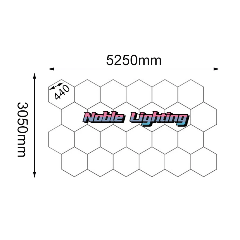 5.2x3M Hexagon LED Garage Light Customized 6x2.9M Honeycomb Detailing Car Auto Body Repair Wash Station Workshop Tube Light