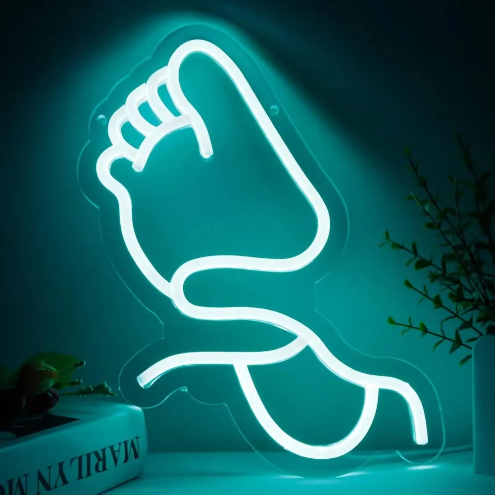 

Минималистичная неоновая вывеска с синим LED-подсветкой для декора спальни, спа-салона, комнаты для йоги, подарок для дома, современное атмосферное освещение
