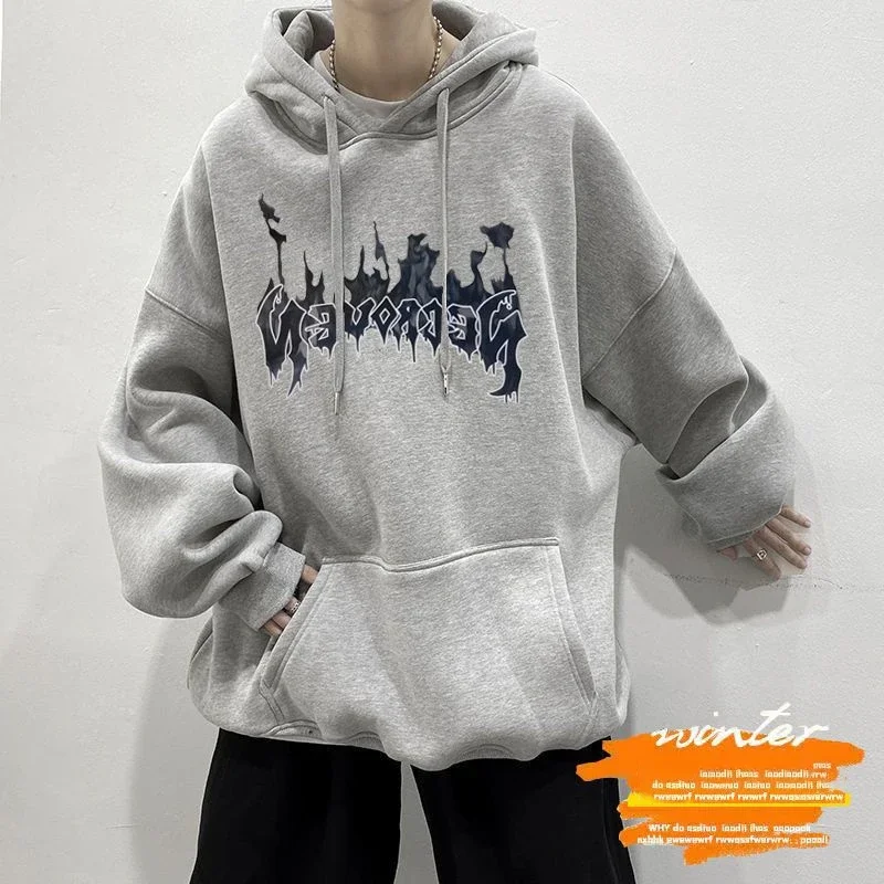 

Harajuku Fashion Letter Printed Hoodies Men Streetwear Clothes New Oversized Hip Hop Goth Hoody Sweatshirts Y2K Vintage Hoodie