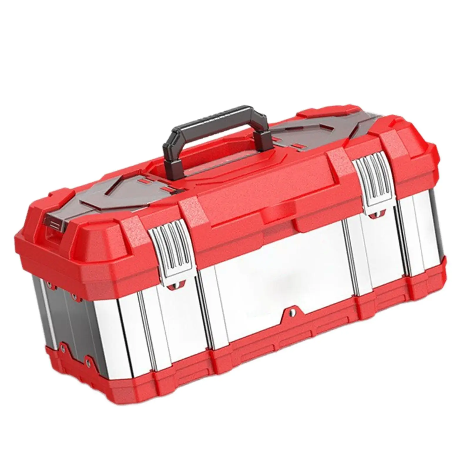 Double Layer Stainless Steel Tool Box Tool Organizer with Removable Tray