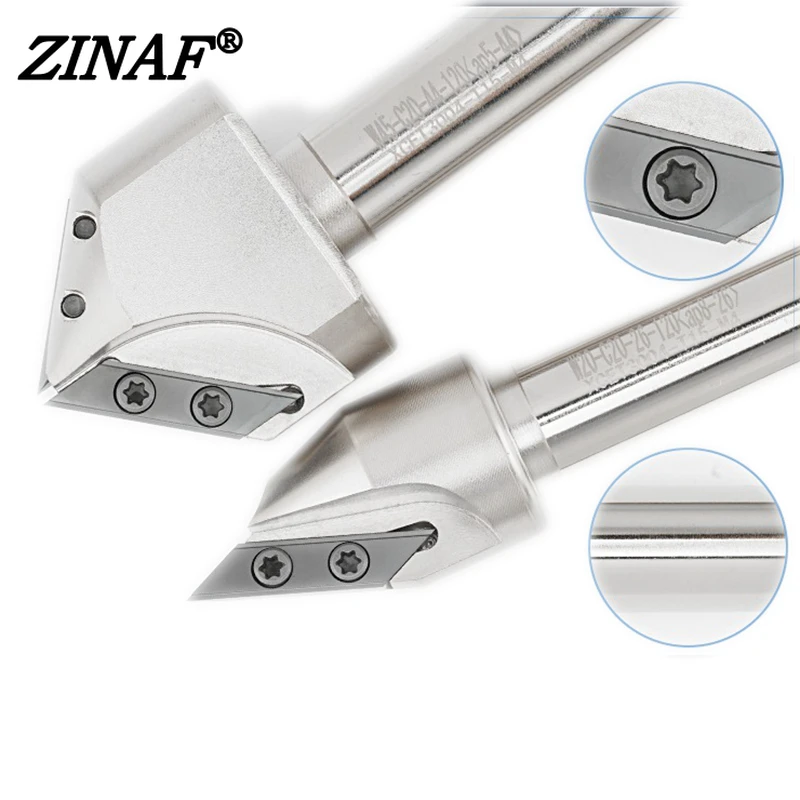 

XC30 фреза для снятия фаски с длинными краями и двумя отверстиями XCET3004 хвостовик фрезы для снятия фаски с большими отверстиями 30, 45, 60 градусов