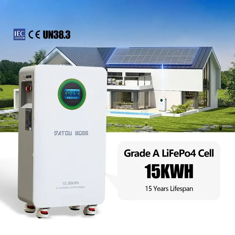 

DATOUBOSS Home Energy Storage 51.2V 300Ah15.36KWH Photovoltaic Powerwall LithiumIon LiFePO4 Solar Battery With Touch Screen