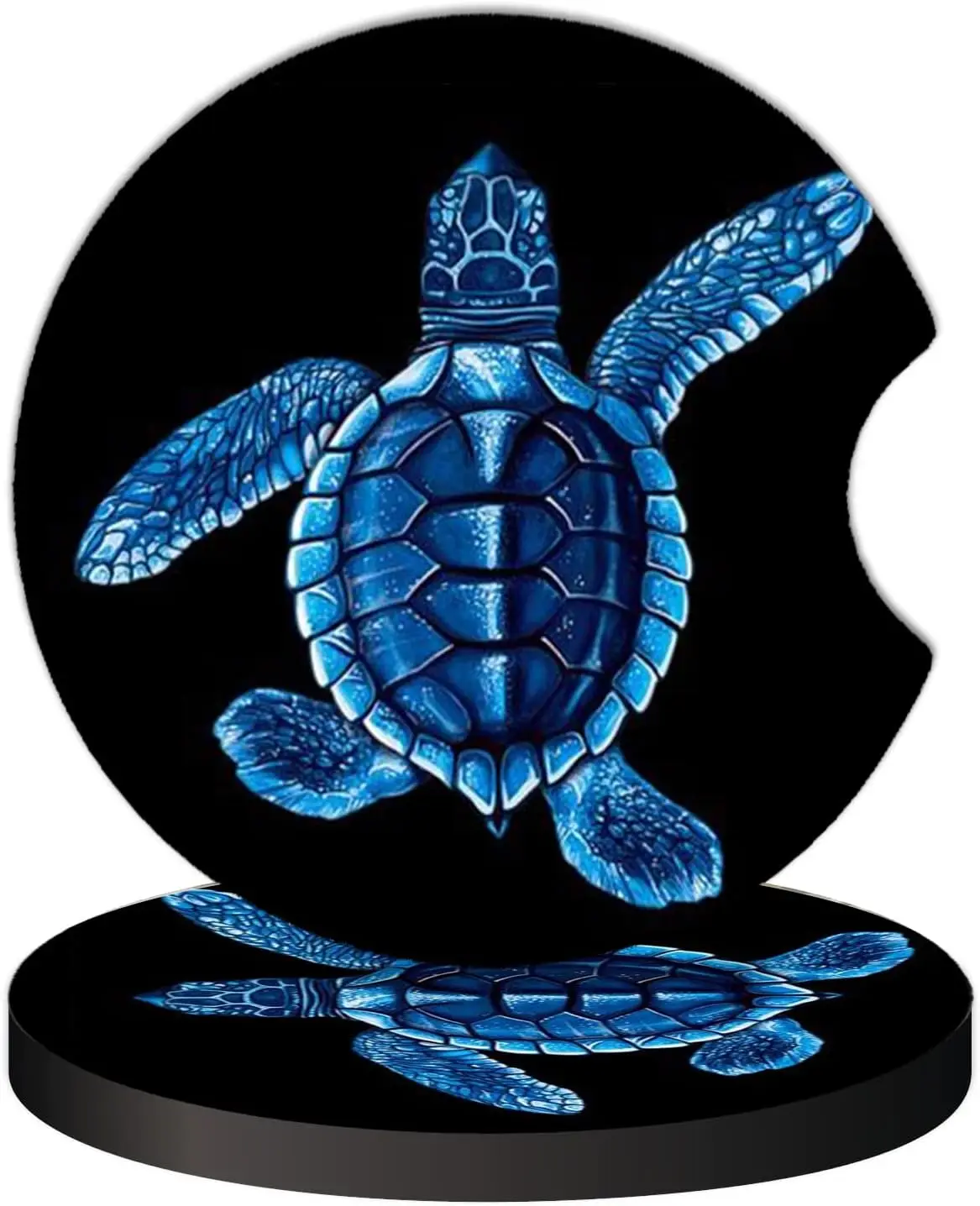 

2 Pcs Car Cup Coasters, Sea Turtle Universal Non-Slip Rubber Car Coasters for Cup Holders 2.75 inch, Car Interior Accessories fo