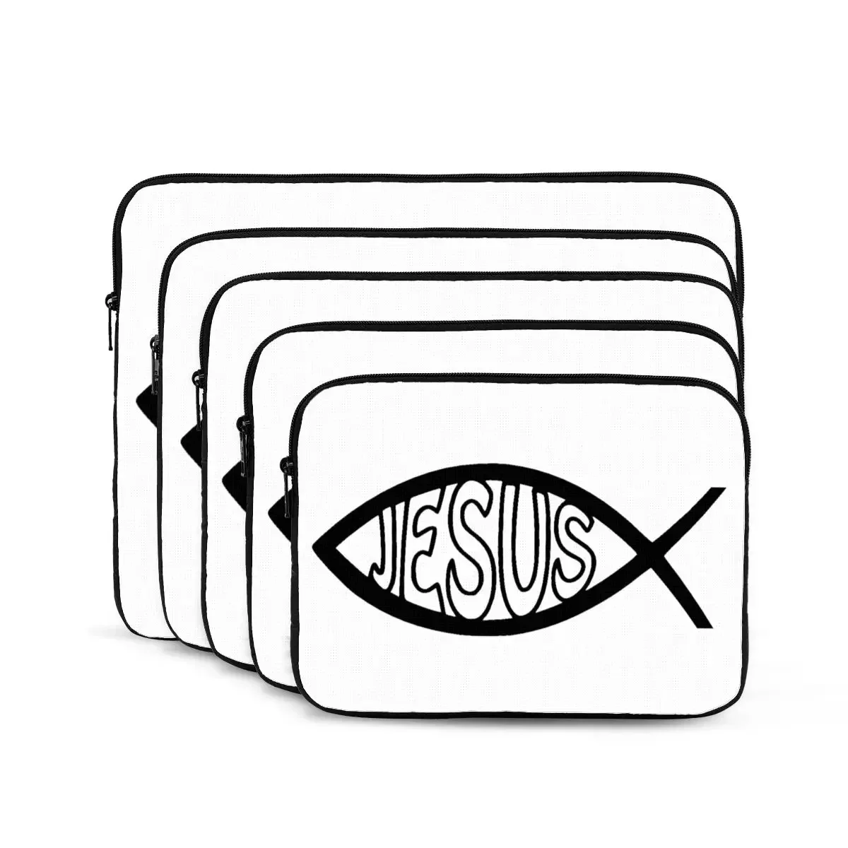 Funda para portátil con diseño de pez Jesús católico, funda para portátil de 10, 12, 13, 15 y 17 pulgadas, funda para portátil, funda para tableta a prueba de golpes