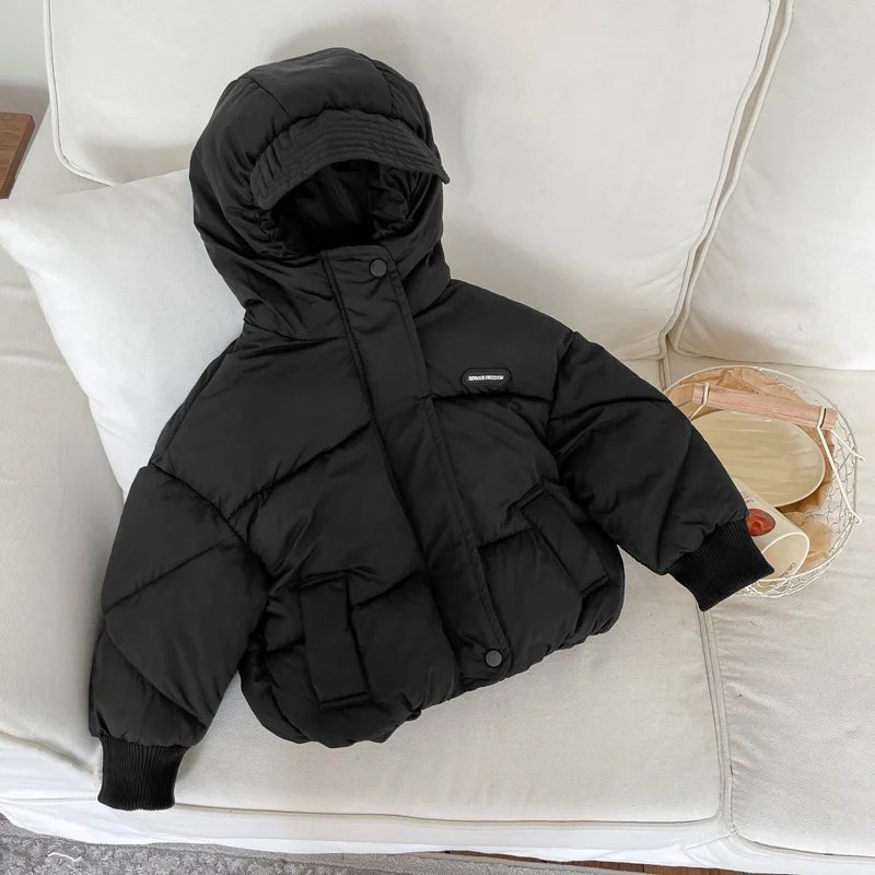 Veste en duvet et coton pour garçons, coupe-vent mignon, épais, chaud, cadeau de Noël pour adolescents, hiver, automne, 2024