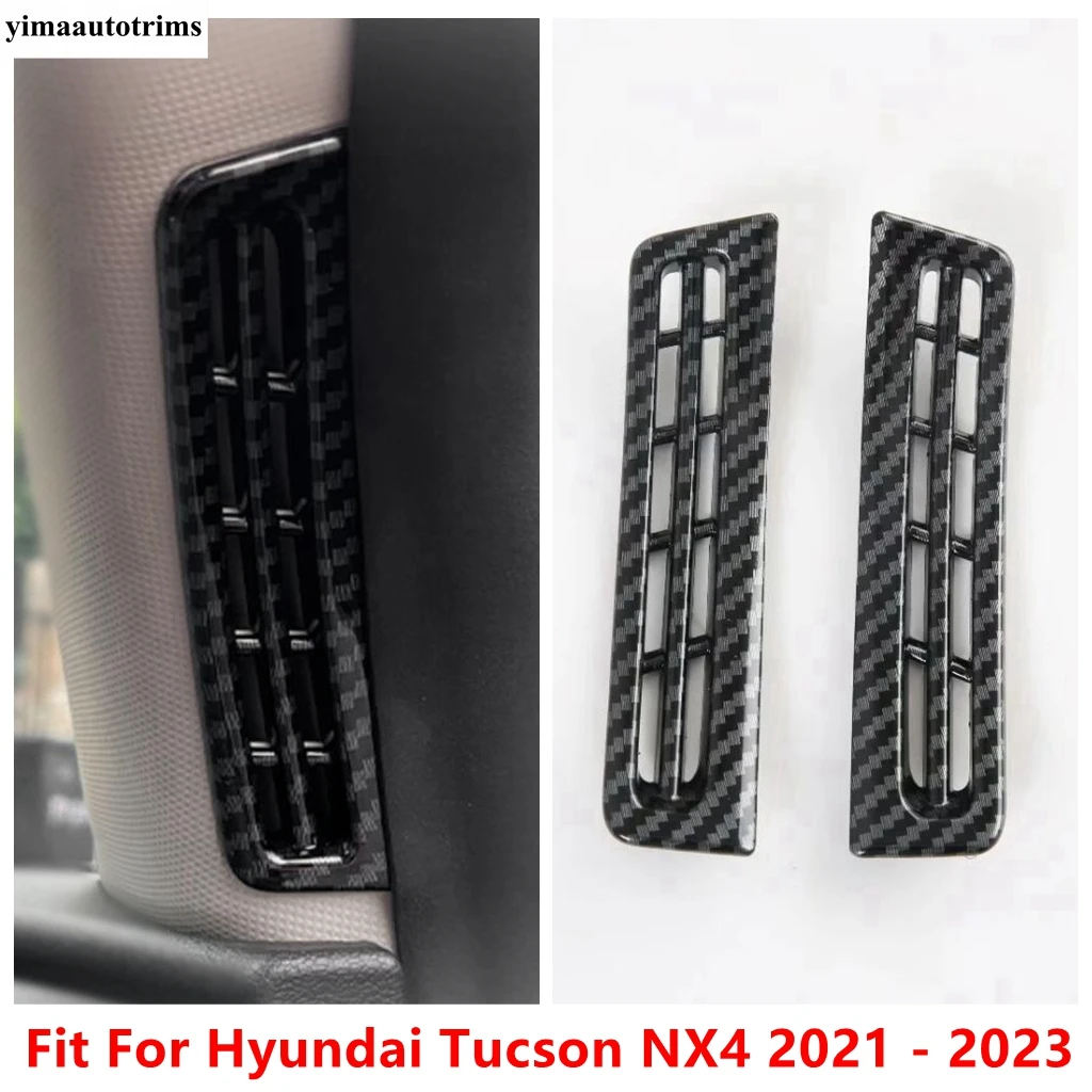 

For Hyundai Tucson NX4 2021 - 2023 Car A Pillar Air Conditioning AC Outlet Vent Frame Decor Cover Trim Carbon Fiber Accessories