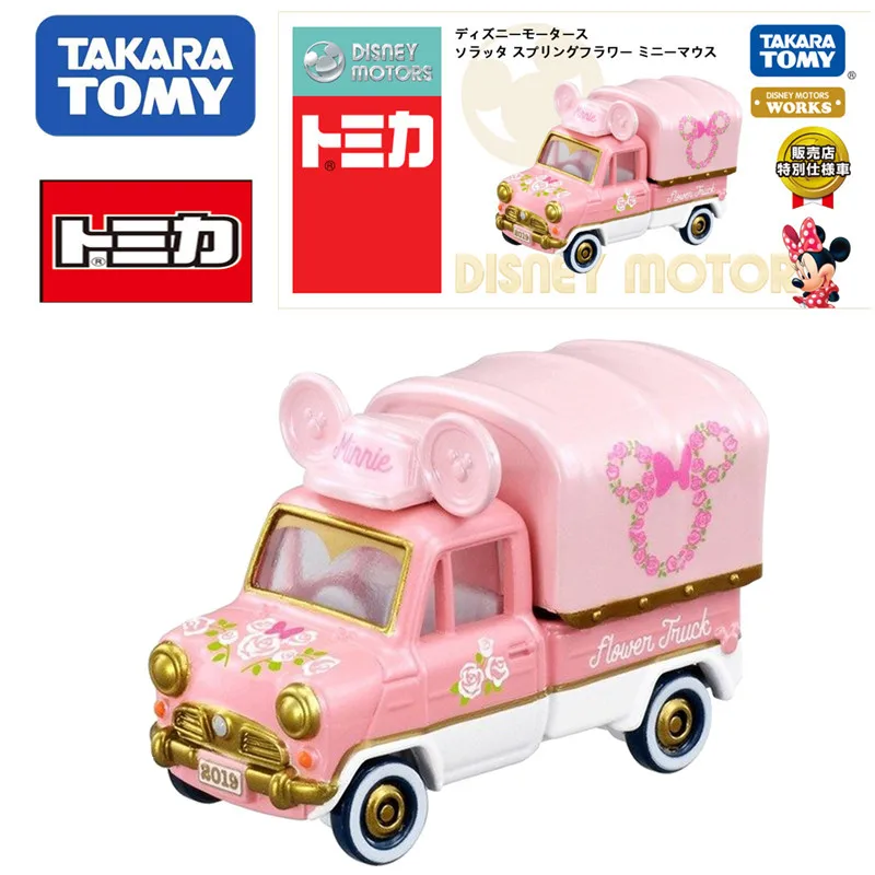 

TAKARA TOMY Tomica Disney Minnie минивэн Грузовик весенний цветок мини Литой Сплав модель автомобиля детская игрушка для девочек Рождественский подарок