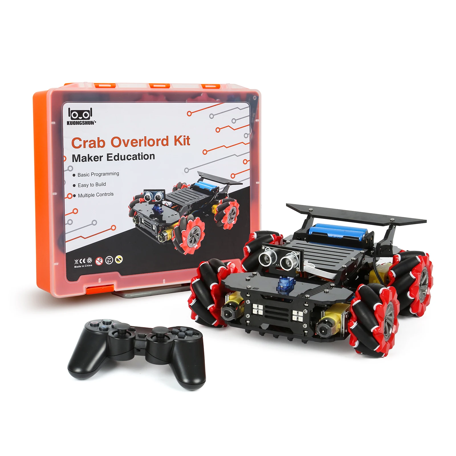 

With Tutorial 4WD Mcnumm Wheel BT APP Coding Programming Kids DIY Toys Stem Educational Robot Car Starter Kits Set for Arduino