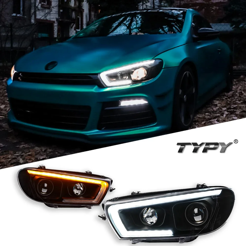 

TYPY Head Lamp For VW Scirocco Headlights 2009-2017 Upgrade Modified to New Dynamic Turn Signal LED Headlight Auto Accessories