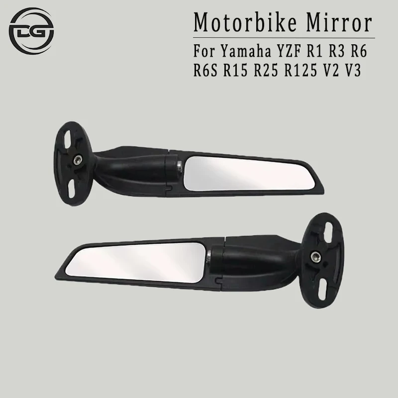 

For Yamaha YZF R1 R3 R6 R6S R15 R25 R125 V2 V3 Motorcycle Modified Wind Wing Adjustable Rotating Rear View Mirror Rear Mirr