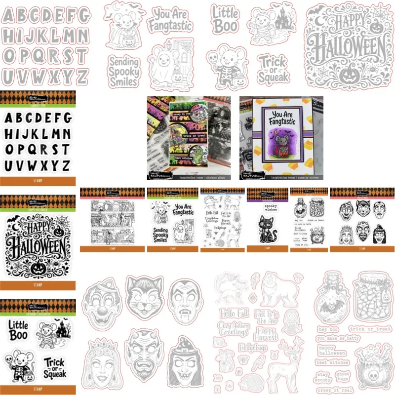 Sinister Smiles Creep it Real Stamp And Dies New Arrival 2026 Scrapbook Diary Decoration Stencil Embossing Template DIY Greeting