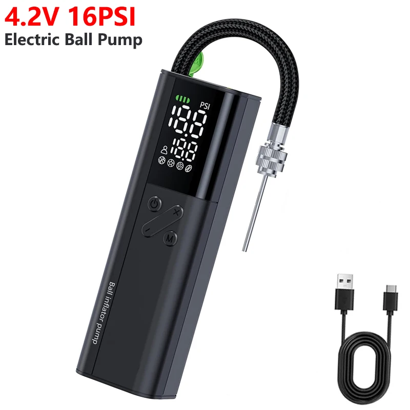 Car Tire Air Pump 20PSI Air Compressor Portable Wired Electric Inflator For Car Motorcycle Basketball with Extended Power Cord