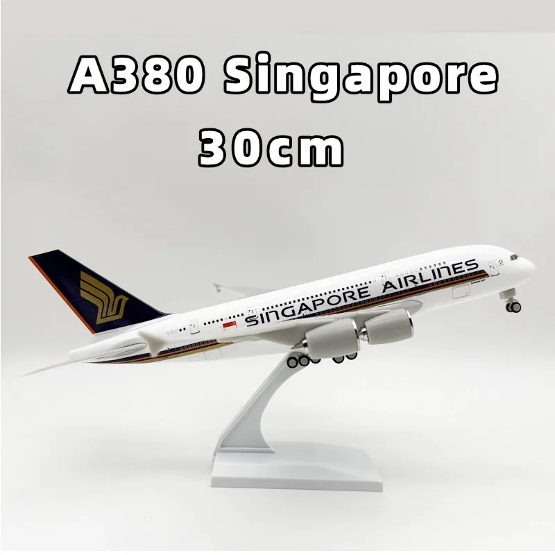 

30cm A380 Singapore Airlines Airbus Model Solid Aircraft Model Toy Display Piece Ideal for Model Collectors and Gift Giving