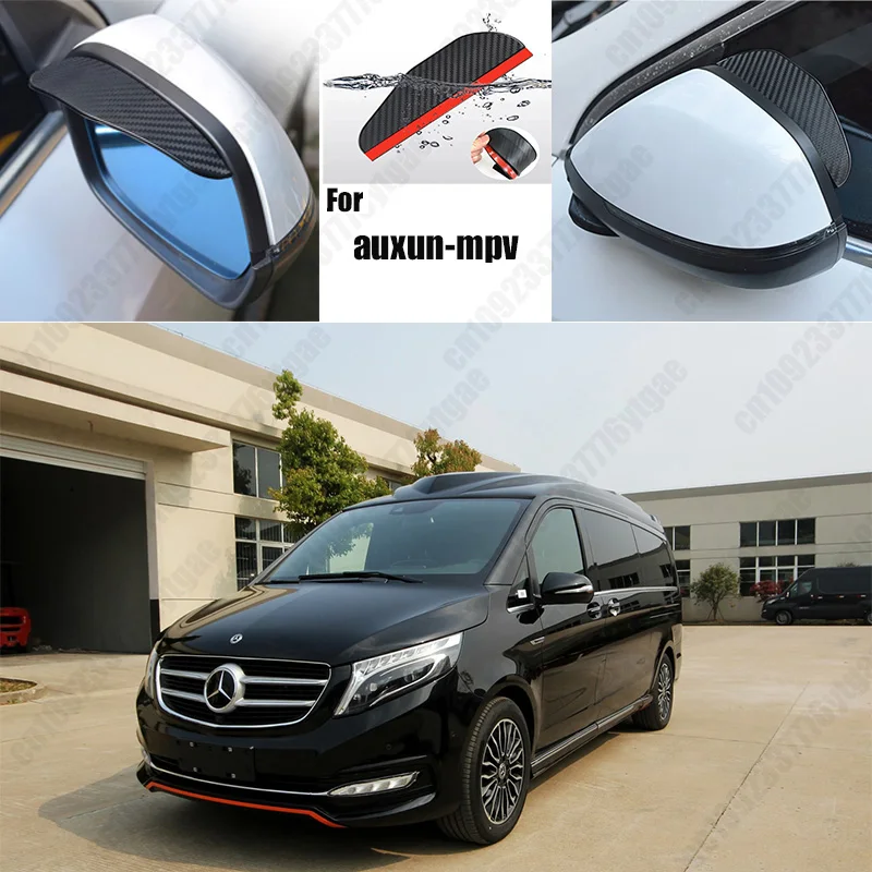 

For auxun-mpv 2PCS Car Rearview Mirror Rain Eyebrow Visor Carbon Fiber Car Rearview Side Snow Sun Visor Rain Cover