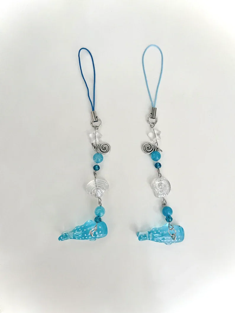 Whale Shark Handmade Beaded Marine Phone Charms