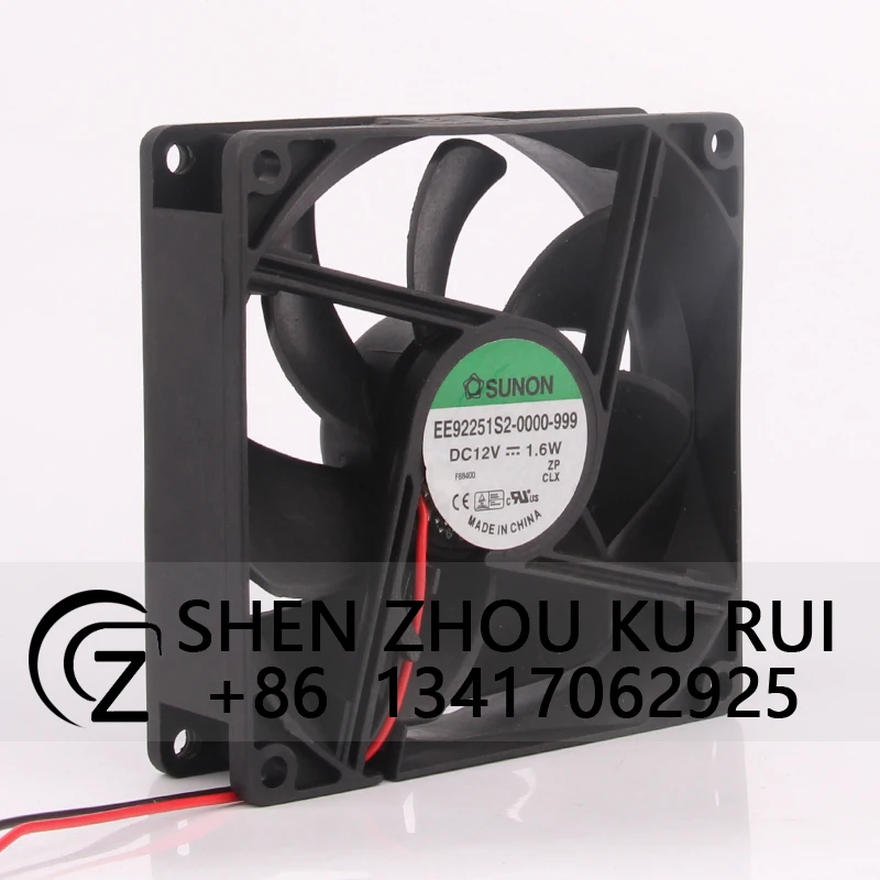 Чехол вентилятор охлаждения для SUNON EE92251S2-0000-999 DC12V 1,6 W 9225 92X92X25MM 9CM AC EC шасси