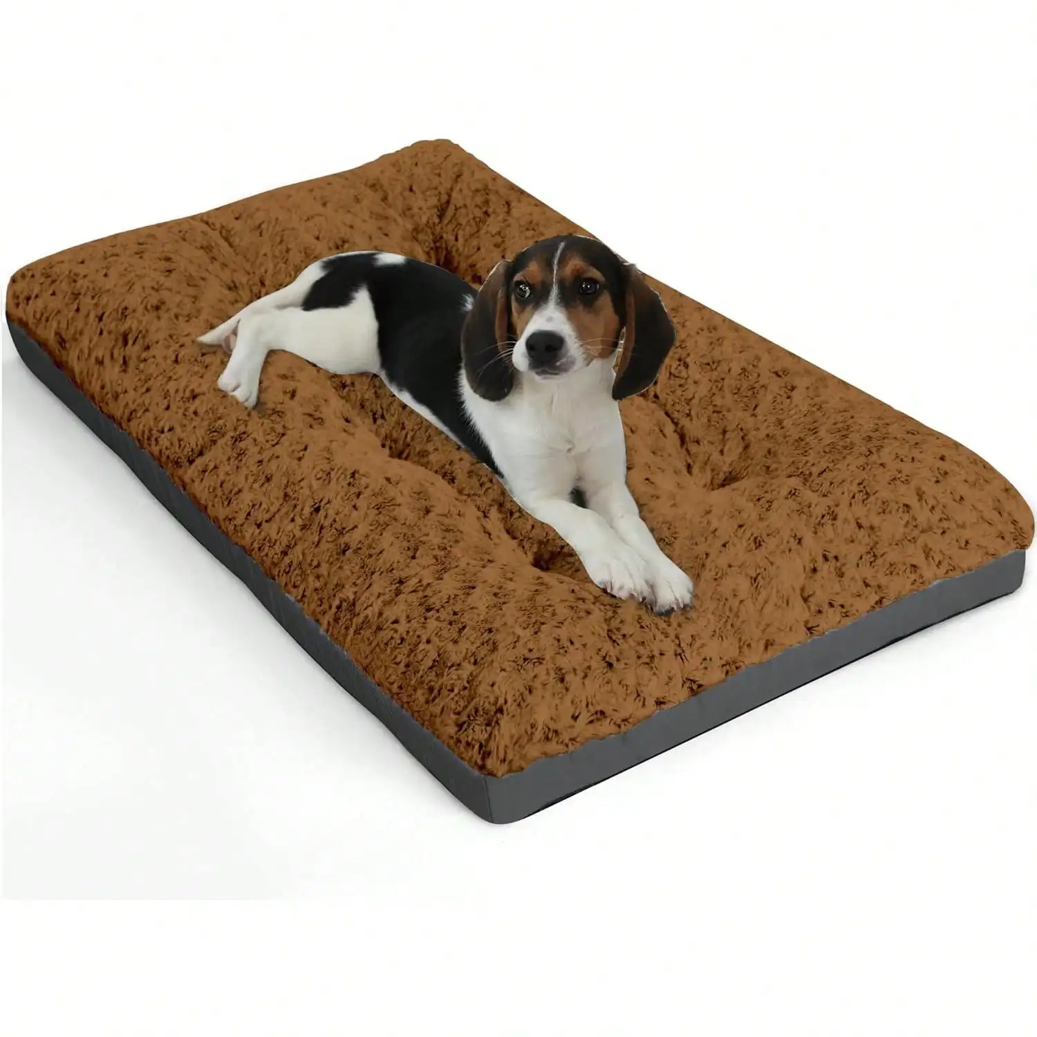 

Dog Bed For Large Dogs, 35-Inch Comfy Fluffy Dog Crate Mat With Anti-Slip, Suitable For Dogs Up To 60 Lbs, 35" X