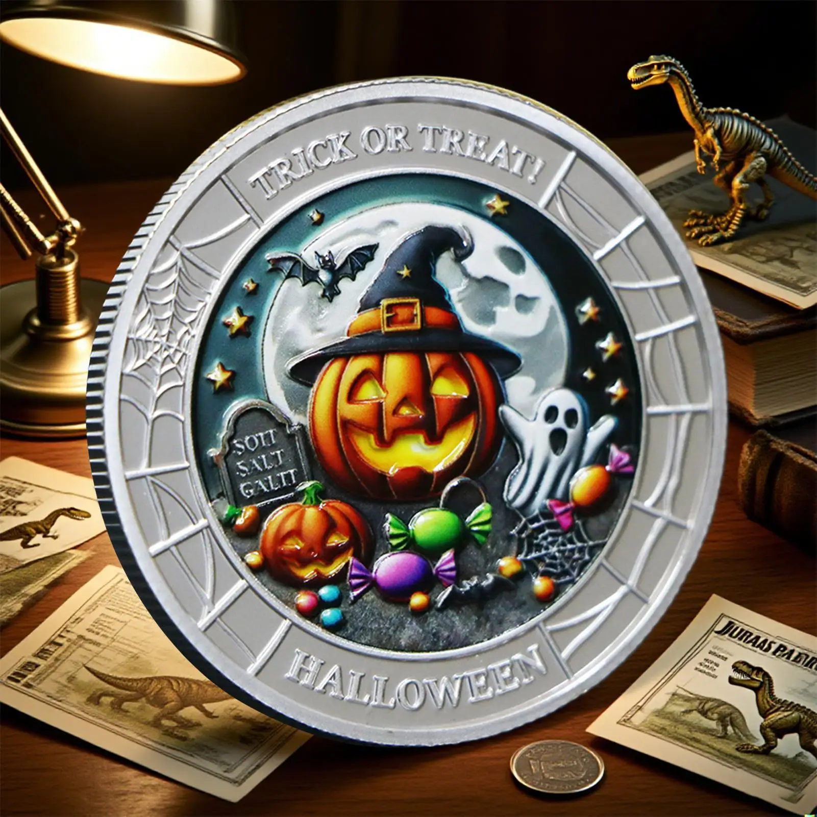 Collector Coin Halloween Trick Or Treat Coin Keepsake Collector Toys For Party Favor Souvenir Women Adult Men Home Kids view 4