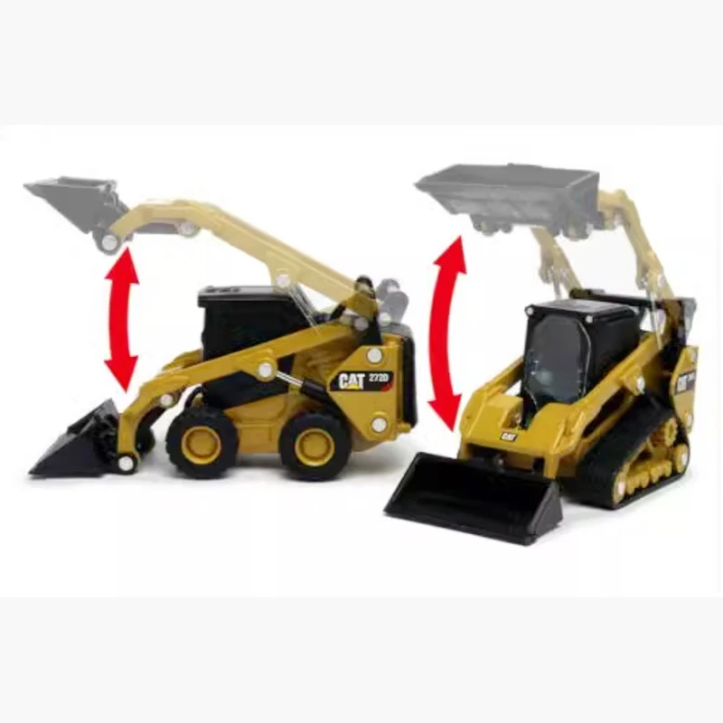 Dm diecast escala 1:64 cat 272 & 297d2 carregador deslizante liga modelo de carro de engenharia 85693 coleção exibição estática ornamentos presente brinquedo