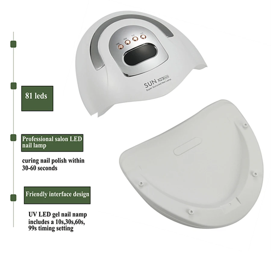 Mocna suszarka do paznokci z 81 diodami LED i dużym ekranem dotykowym LED do utwardzania wszystkich lakierów żelowych Profesjonalna lampa susząca