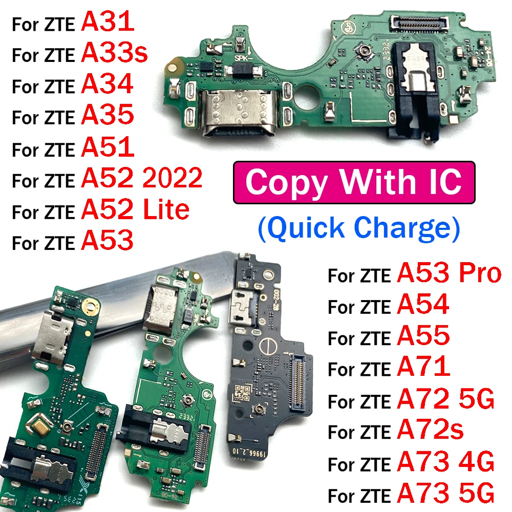 

USB-порт для зарядки, док-станция, разъем для зарядного устройства, гибкий кабель для ZTE A31 A33s A34 A35 A51 A52 A53 A54 A55 A71 A72 A72s A73 4G 5G