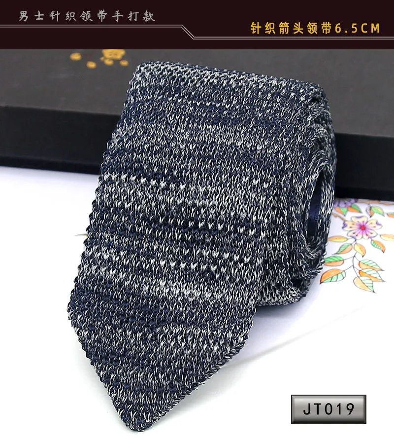 Neue Strick krawatten lässig dünne Krawatte für Party Jungen Mädchen gestrickt gestreifte Krawatte Hochzeit Krawatte für Bräutigam Hals tragen für Männer – Detail 7