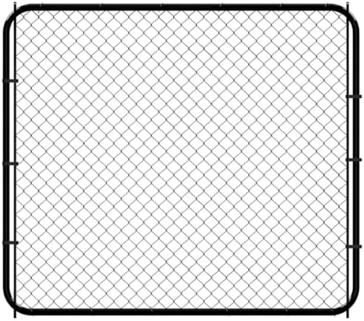 Adjustable Chain Link Fence Gate Kit, PVC Coated Anti-Rust Outdoor Garden Fence Gate, Heavy Duty Pedestrian Gate