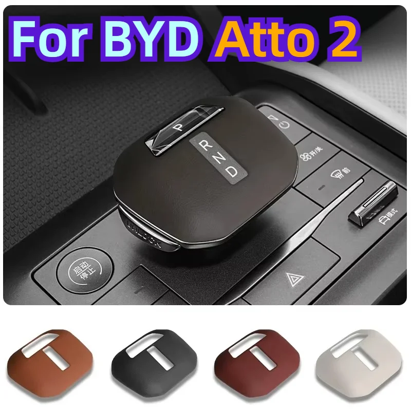 OEM Leather Gear Shift Knob Cover for BYD Qin L/Seal 6 EV/Qin Plus/King/Yuan Up/Atto 2 Car Interior Accessories