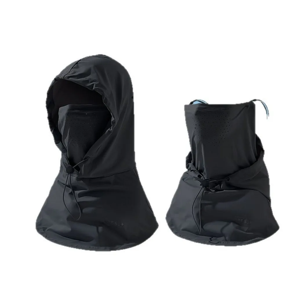 Verstellbare Anti-UV-Sturmhaube, vielseitig einsetzbar, aus Eisseide, für Radfahrer, UV-Schutzmaske, Schirmmütze, elastische Sonnenhut, vollständige Gesichtsbedeckung. – Detail 4