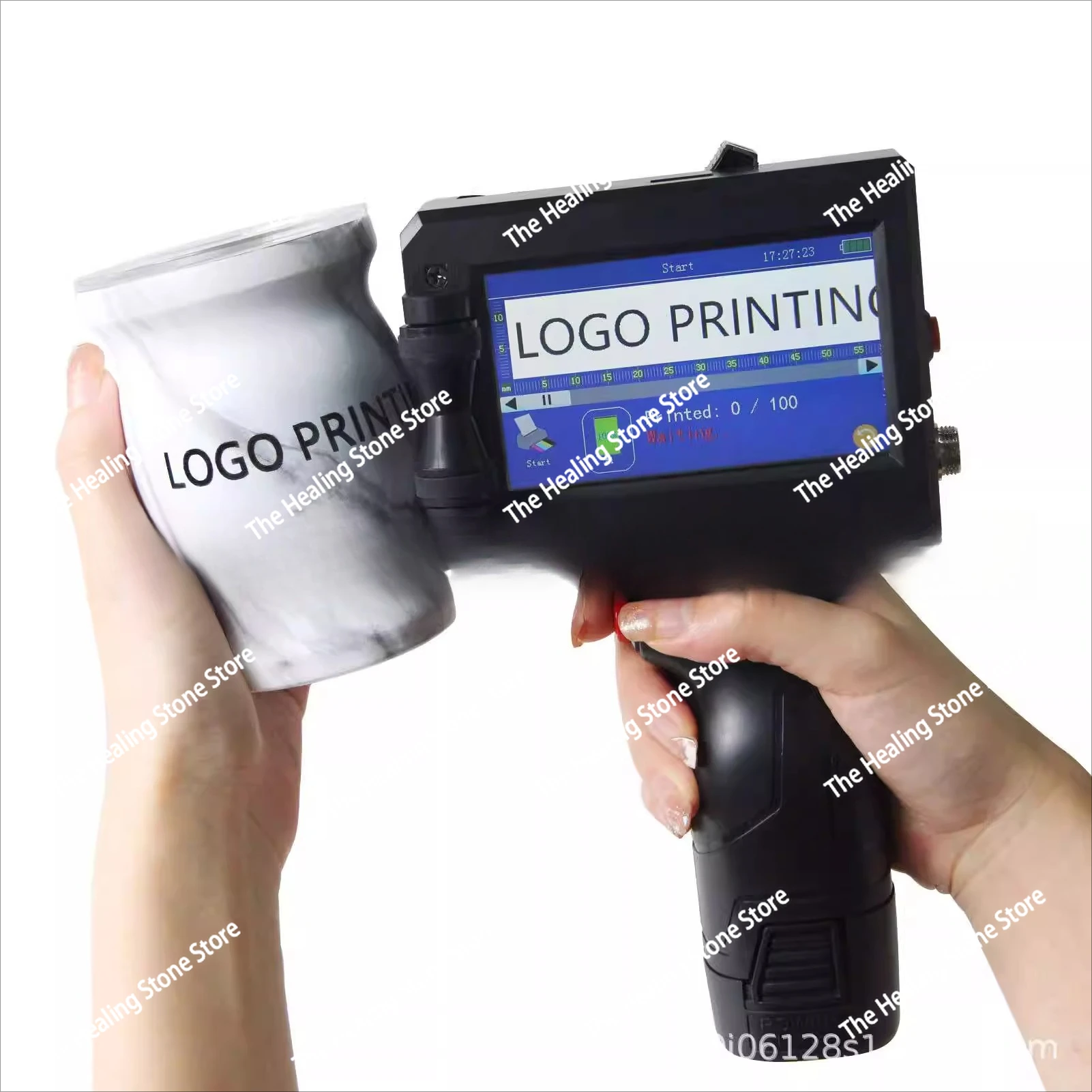Intelligent handheld inkjet printer printing glass plastic batch number logo date automatic inkjet printer handheld small